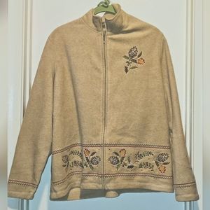 Croft and Barrel Large tan female fleece jacket.